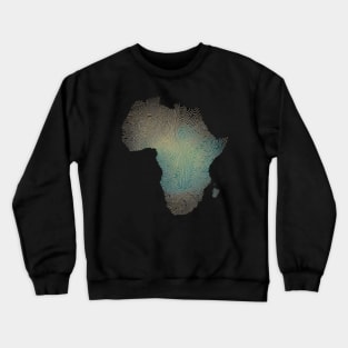 Africa Map Finger print Crewneck Sweatshirt